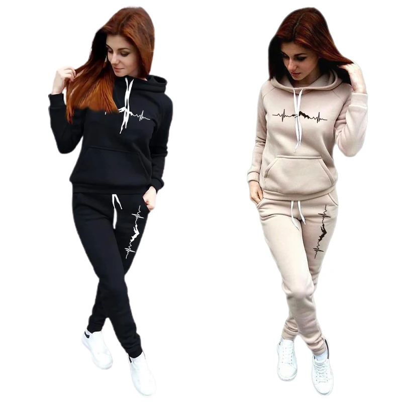 

Women's Sports Outfits Hoodies and Sweatpants Classic Daily Casual Jogging Tracksuit