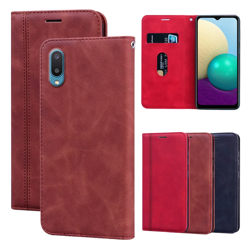 

Case For Samsung Galaxy A02 SM-A022F Funda Protector Cover Leather Capa For Samsung A02 чехол Wallet Book Flip Shell Magnet Etui