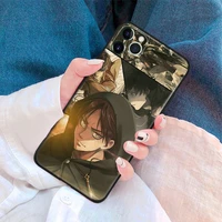 Eren Jaeger Attack Titan manga silicone Phone Case FOR iPhone Plus Mini Pro Max Glass Cover Shell