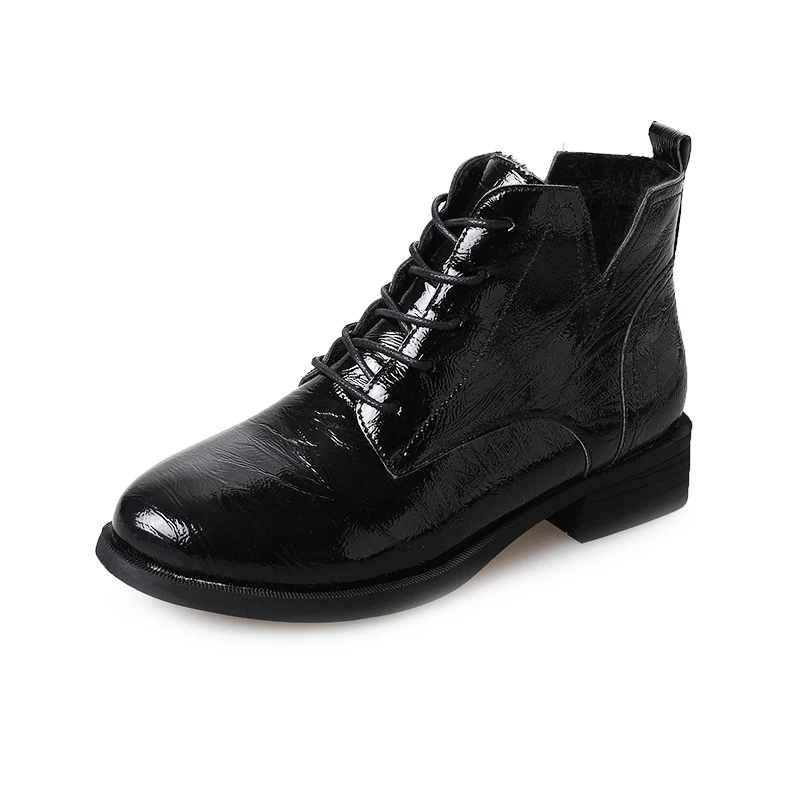 Women Ankle Boot Chelsea Ladies Lace Up Martin Style Low Heel Casual Outdoor | Обувь