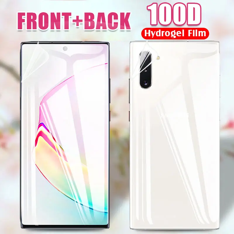 100D Передняя Задняя крышка Гидрогелевая пленка для samsung Galaxy Note 10 Pro 8 9 S10 S8 S9 PLus S10E