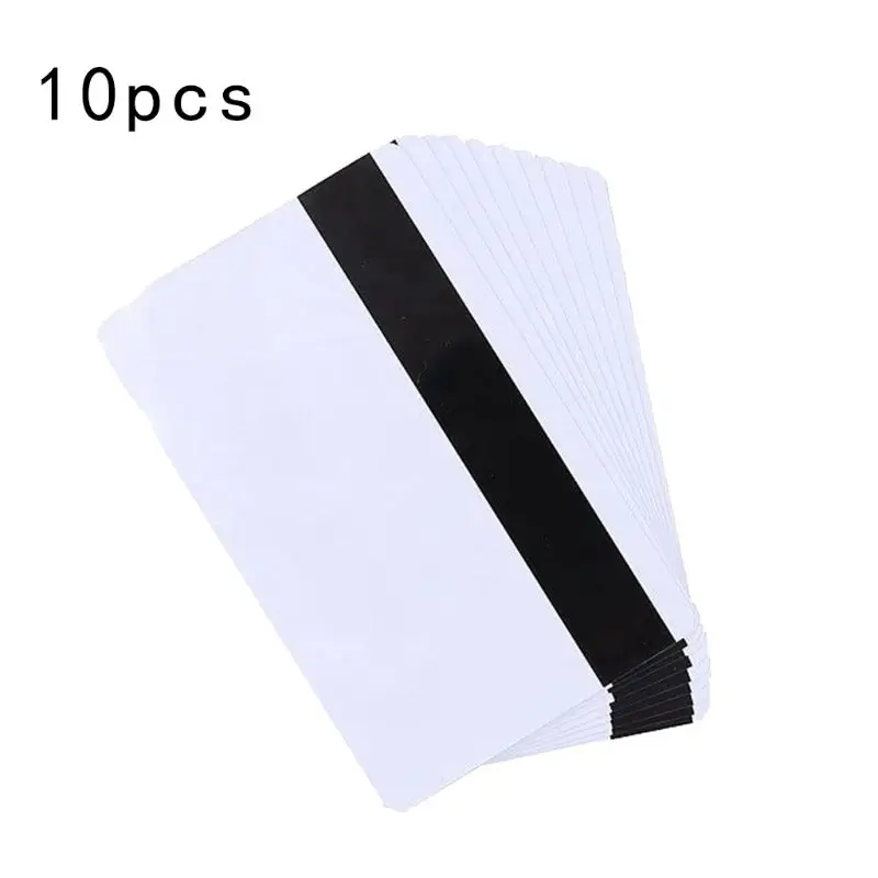 

10PCS High Resistance Blank PVC Magnetic Stripe Card 2750 OE Hi-Co 3 Track Magnetic Card For Access Control System