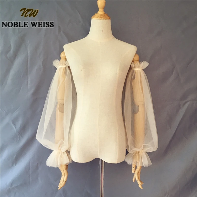 

bridal lantern long sleeves tulle wedding accessories for bride