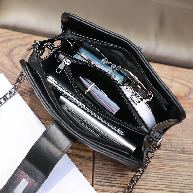 

Fashion Handbags High quality PU leather Flap Women bag Small incense wind chain Lozenge Shoulder bag Lock Stereotypes lattice
