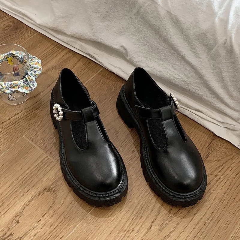 

Summer Shoes Ladies British Style Casual Female Sneakers Square Toe Clogs Platform Oxfords Women's Shallow Mouth All-Match 2021