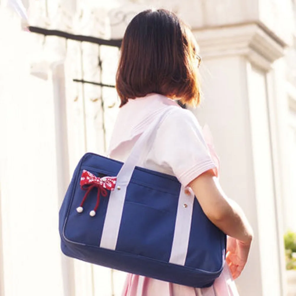 

Preppy Style Girls School Hand Bag Fitness Yoga Sports Bag Oxford Cloth Shoulder Bag Women Travel Bag Large Capacity Luggage Bag
