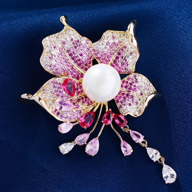 

Женская Блестящая брошь с фианитами, роскошная брошь в Корейском стиле, 2021