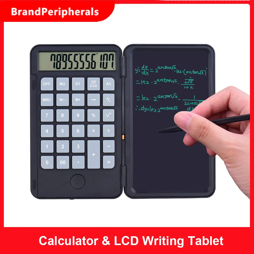 Портативный калькулятор и ЖК планшет цифровой блокнот для рисования 12 цифр