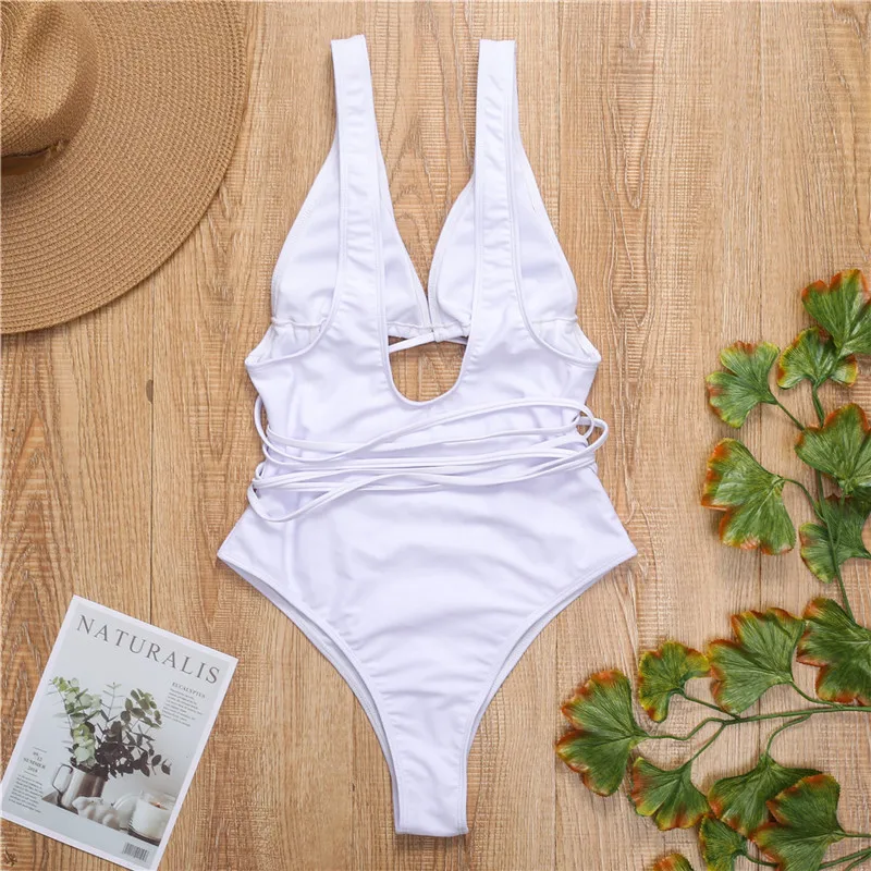 Лидер продаж женские сексуальные простые купальники монокини Цельный купальник