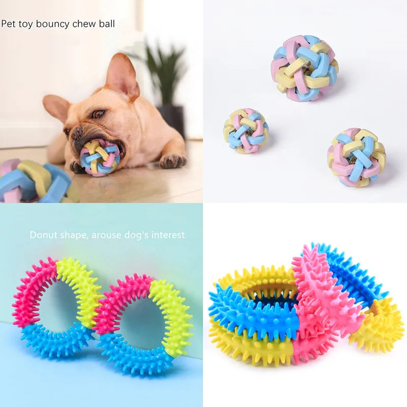 

Игрушки-пищалки для маленьких собак, кошек, резиновые, устойчивые к укусам, для чистки зубов, жевательные игрушки для обучения, 1 шт.