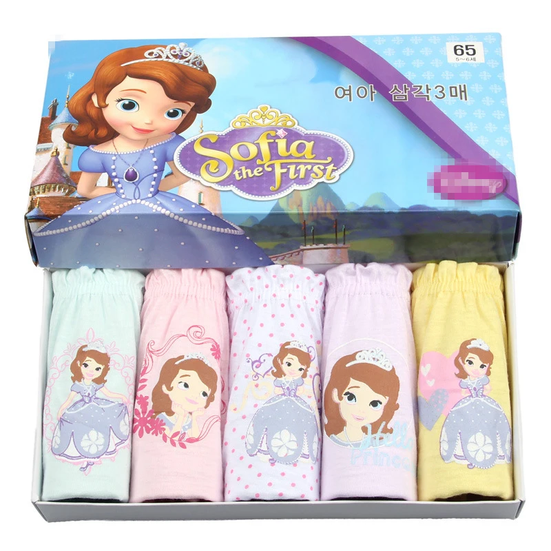 Disney underwear girls sofia panties 2 to12 yrs kids underpanties 1 piece cartoon lovely Cotton briefs underpants for girls|Трусики| |