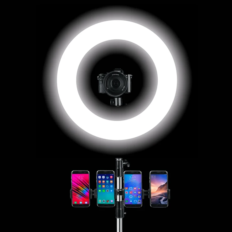 

Светосветильник кольсветильник для фотосъемки 18 дюймов LED Tiktok со штативом для камеры телефона макияжа Youtube