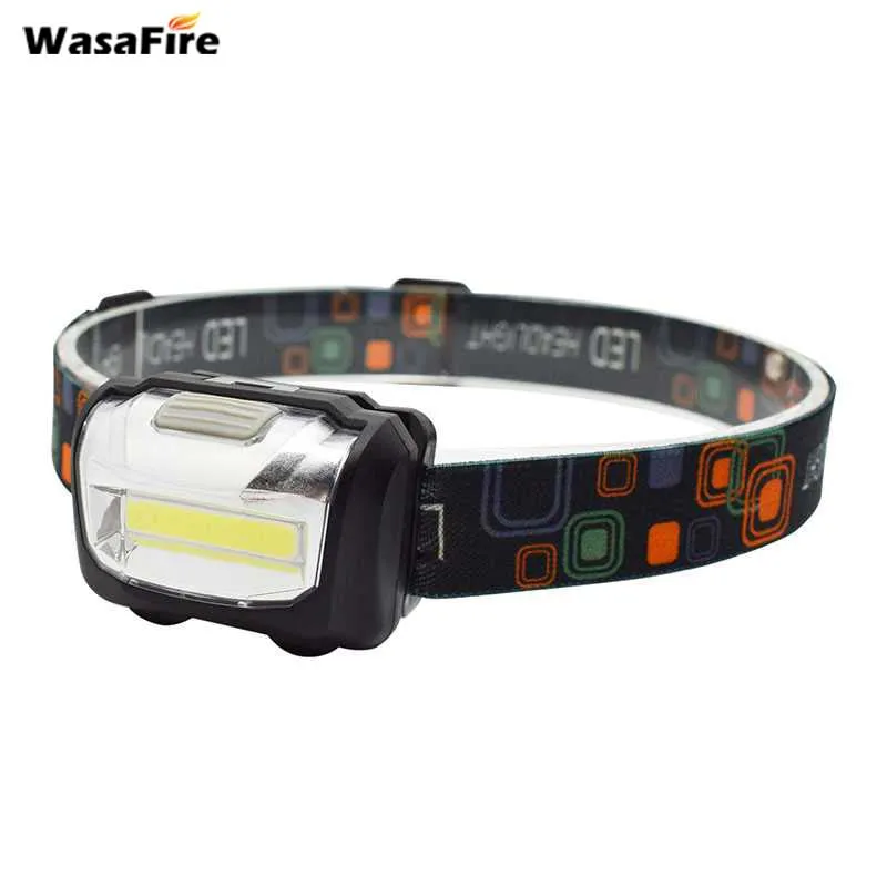 Wasafire COB светодиодный налобный фонарь Мини головной светильник с 3 режимами