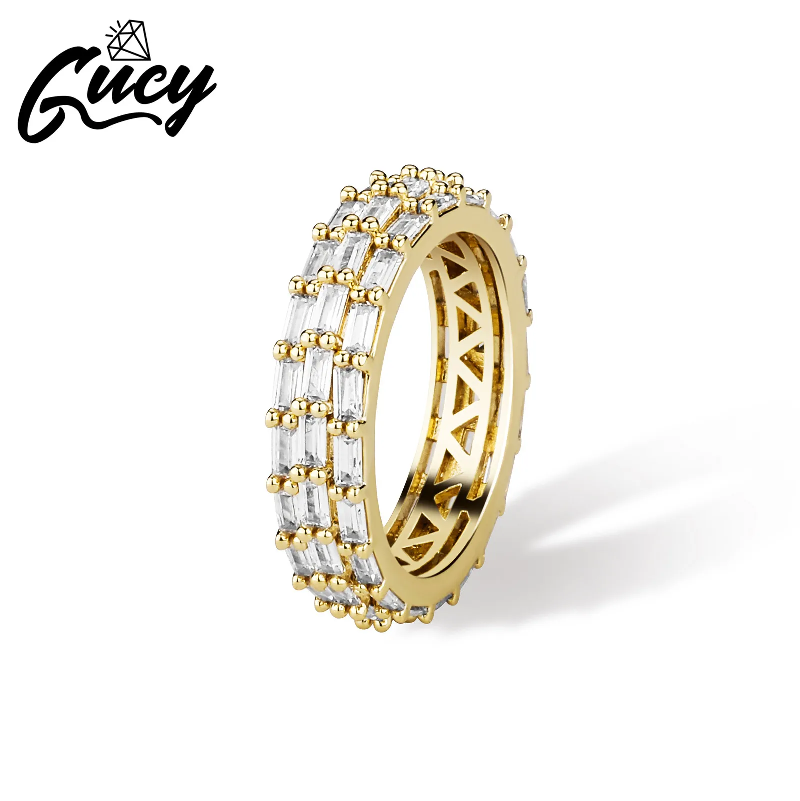

Роскошные кольца GUCY с микрозакрепкой и квадратным фианитом для женщин, обручальные свадебные украшения, горячая распродажа