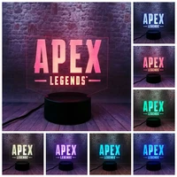 cool 3d illusion led lamp 7 colors changing nightlight battle royale apex legends figure toy holiday