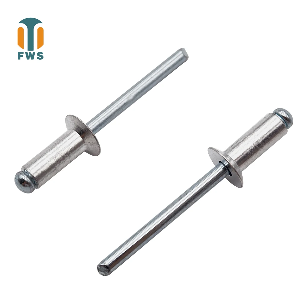 Алюминиевые и стальные потайные заклепки открытого типа M4.8 поп оправка GB/T 12617 1 DIN