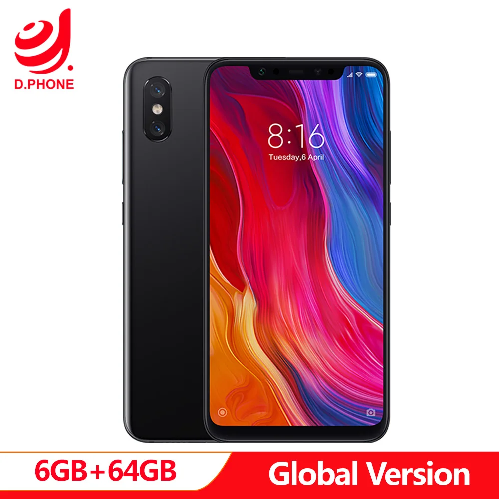 OTA+ Глобальная ПЗУ Xiaomi mi 8 mi 8 6,2" FHD+ AMOLED Snapdragon 845 6 ГБ ОЗУ 64 Гб ПЗУ 4 г LTE мобильный телефон 20.0MP AI двойная камера