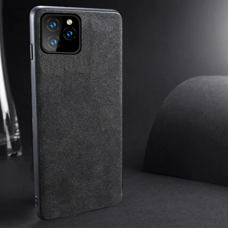 Чехол для телефона из натуральной коровьей замши Apple iphone 11 11Pro Pro Max X XR XS max 6 6S 7 8 plus