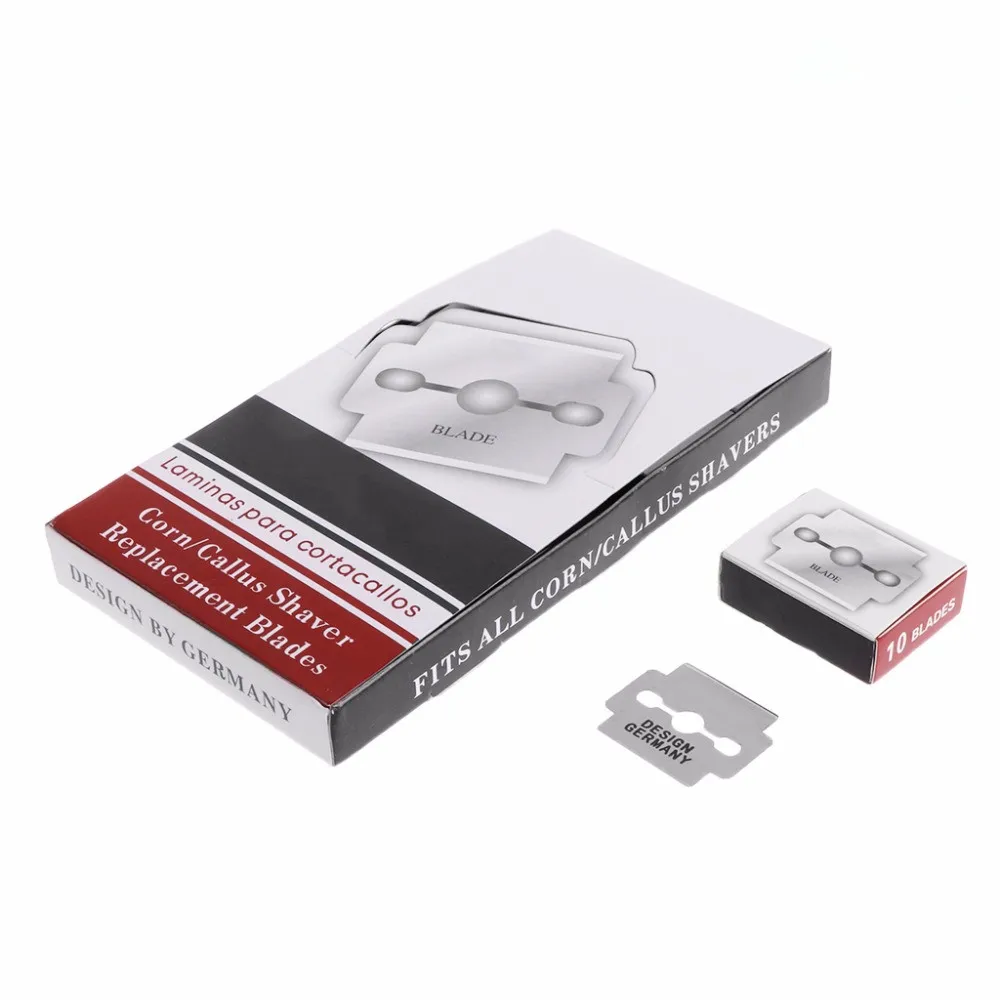 20 шт. серебряные лезвия из углеродистой стали для удаления твердой кожи пилка рук