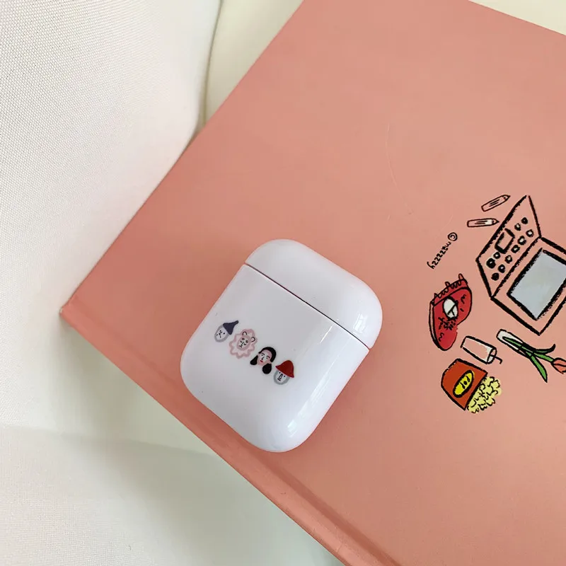 B Чехол для Apple Airpods, чехол, милый мультяшный Bluetooth наушник, Жесткий Чехол для Airpods, чехол, аксессуары, чехол для наушников - Цвет: B