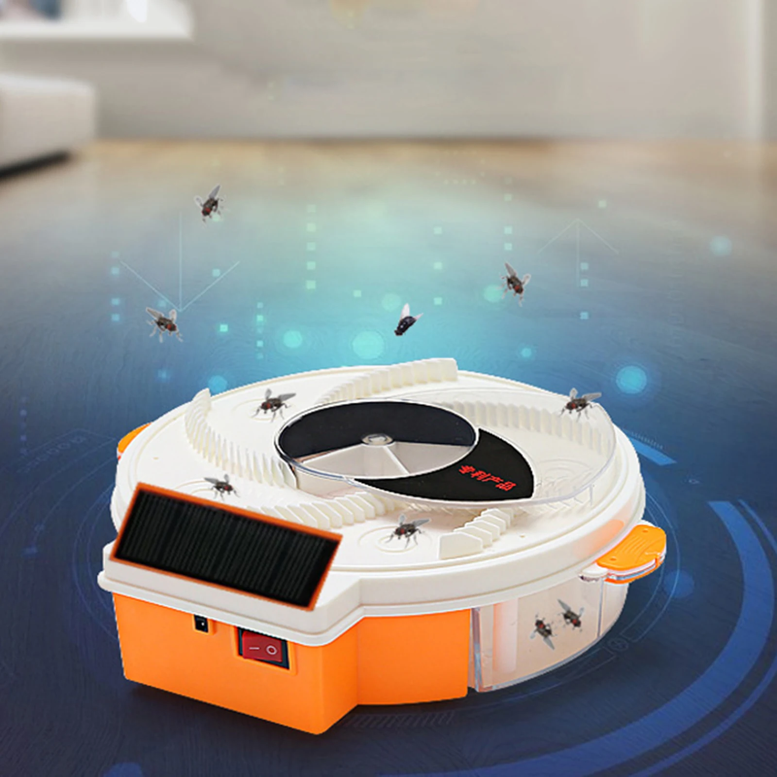 

Solar Powered Fly Trap Automatic USB Charging Kitchen Outdoor Energy Saving