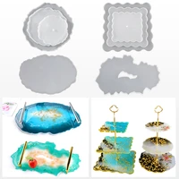 big rectangle plate resine epoxy moule set fruit disc tea tray silicone molds for resin art jewellery making supplies