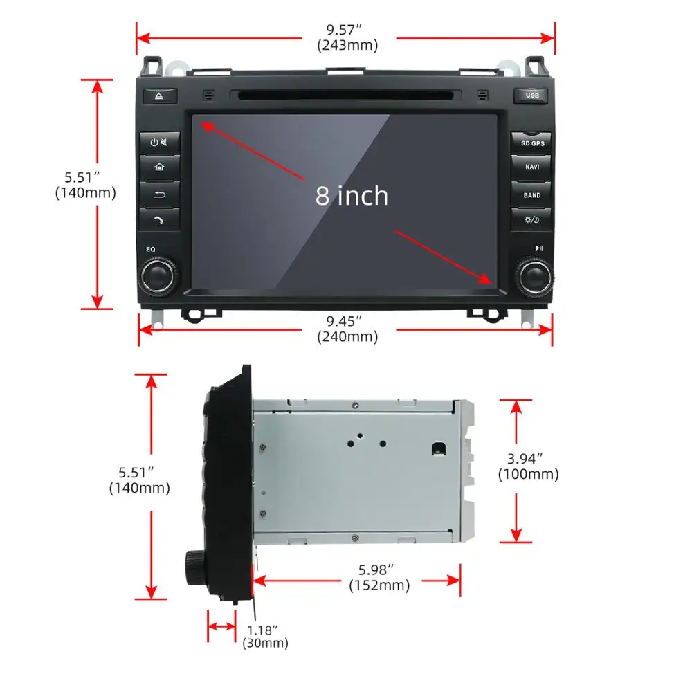 2 DIN радио Android 9,0 автомобильный dvd-плеер радио gps Navi для Mercedes Benz B200 A B класс W169 W245 Viano Vito W639 Sprinter W906