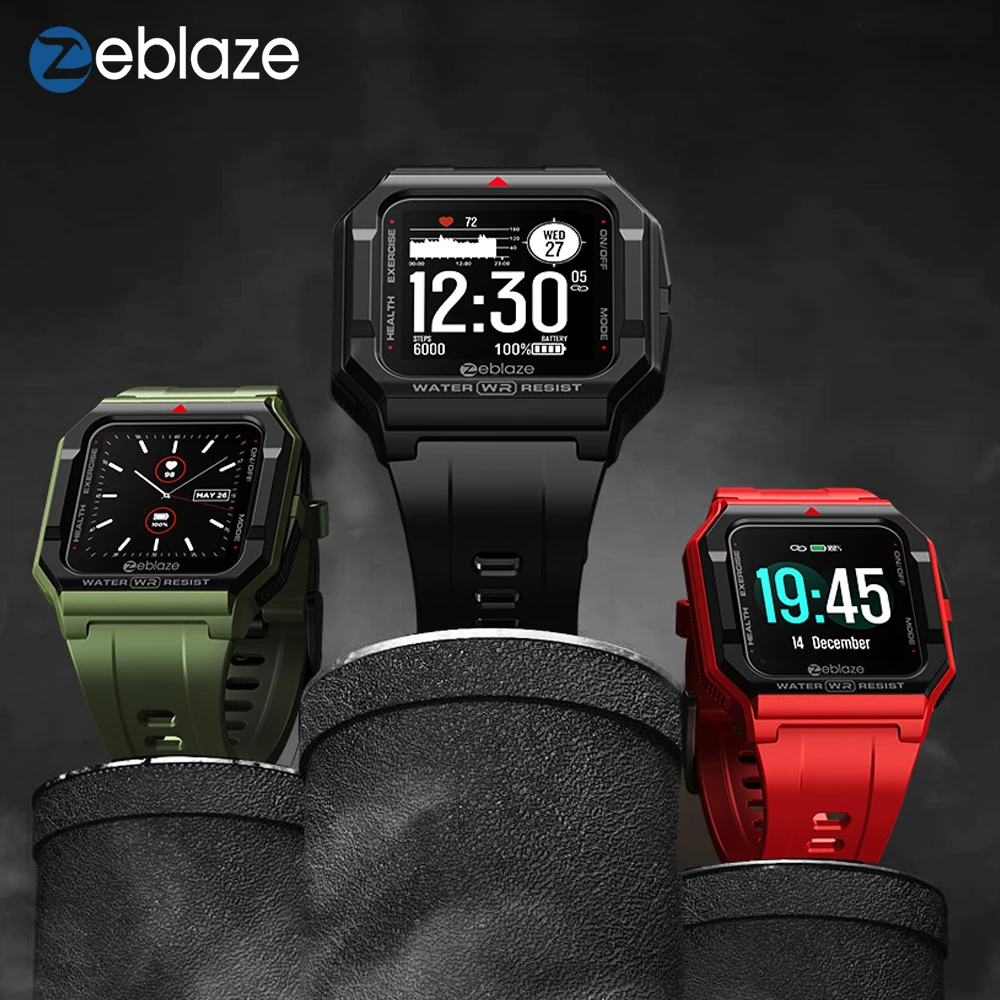 

Original Zeblaze Ares Smart Watch Men Bluetooth Smartwatch 3 ATM Heart Rate Tracking Custom Watch Face For Android IOS Phone