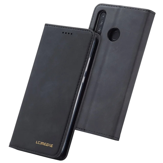 Black Роскошный флип-чехол-бумажник для huawei P30 Pro Lite, мягкий силиконовый чехол с магнитной кожей, чехол для телефона с подставкой для карт Hawei P30Pro P30lite - Цвет: Black