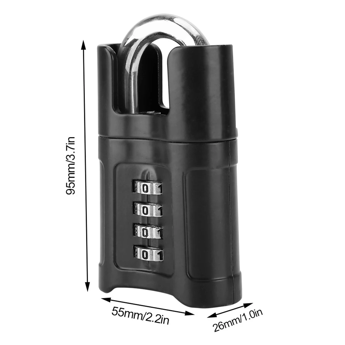 

High Security Password Lock 4 Digit Code Combination Padlock Waterproof Zinc Alloy Door Lock For Warehouse Courtyard Doors