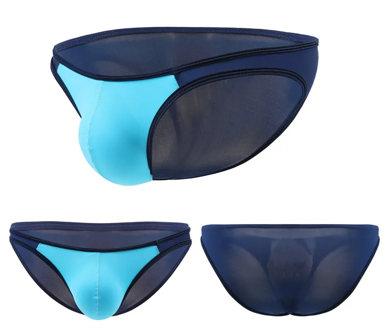 8PCS Men's Briefs U Convex Thin Ice Silk Low Waist  Sexy Bikini Underpants Shorts Underwear Men Sexy Underwear  Hot Sale Pantie