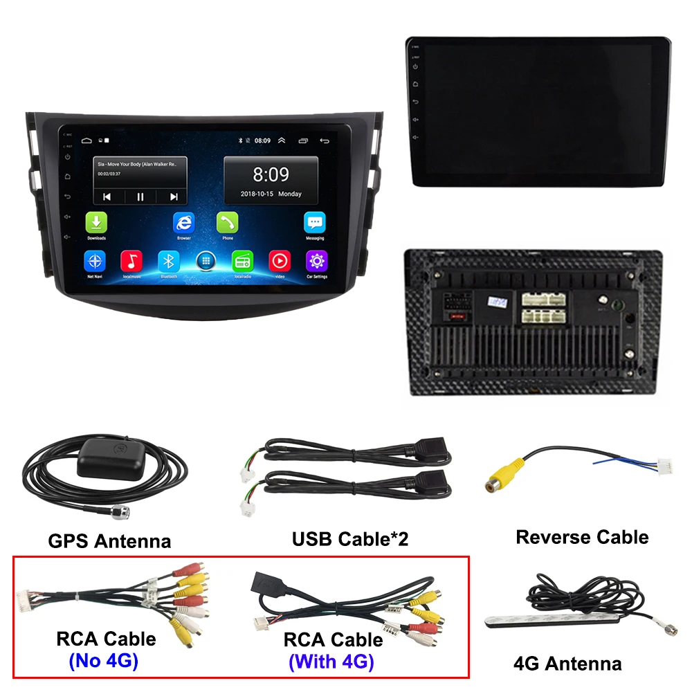 Автомобильный мультимедийный плеер EKIY 9 ''ips 2.5D Android 8 1 Dvd Gps навигация для Toyota RAV4