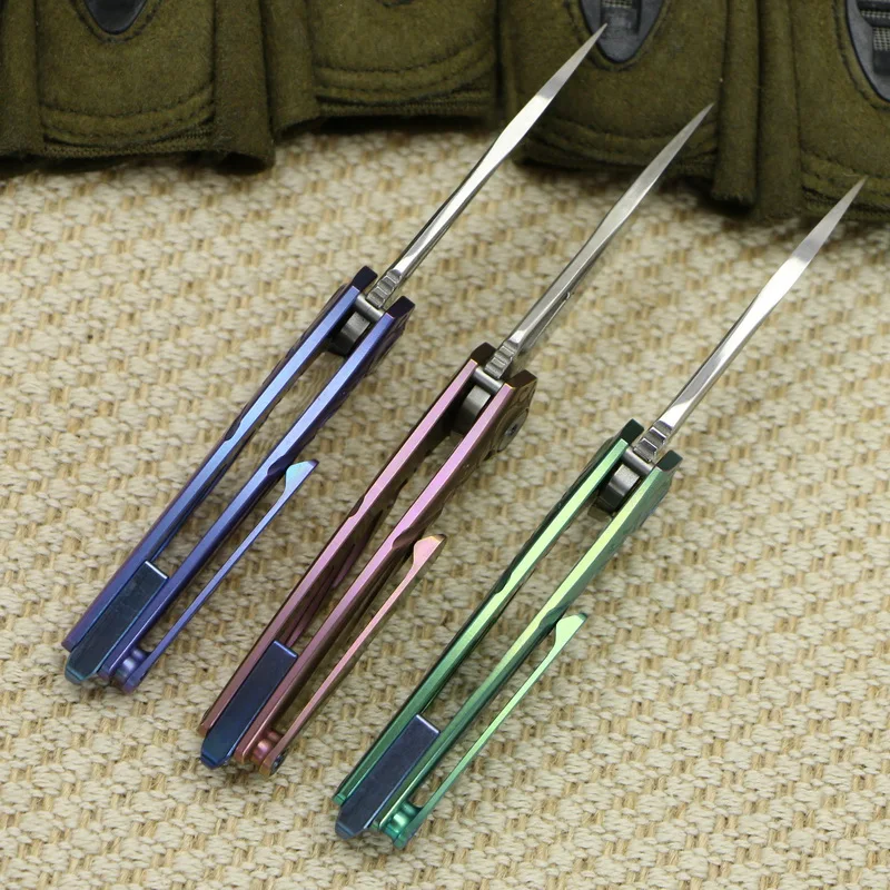 Складные ножи Rike Mini Rose из дамасской стали TC4 титановая ручка флип-ожерелье