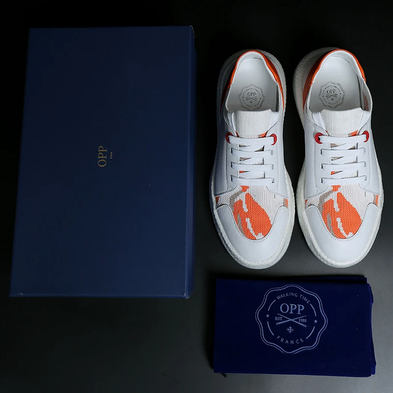 Ботинки OPP мужские дышащие кружевные сетчатая поверхность увеличенная толстая