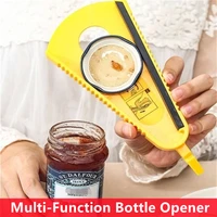 1pcs jar opener 5 in 1 multi function can opener bottle opener kit with silicone handle easy to use for children elderly