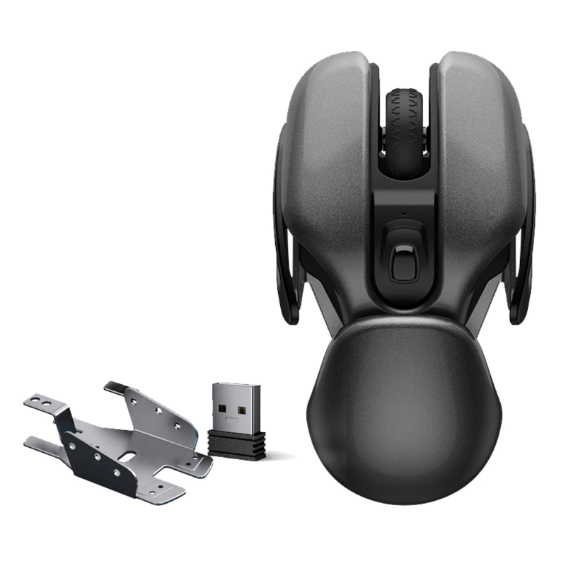 

Gray Gaming Mouse Computer Mouses Silent Click Beautiful Plating Appearances Large Capacity Battery Nano Receiver