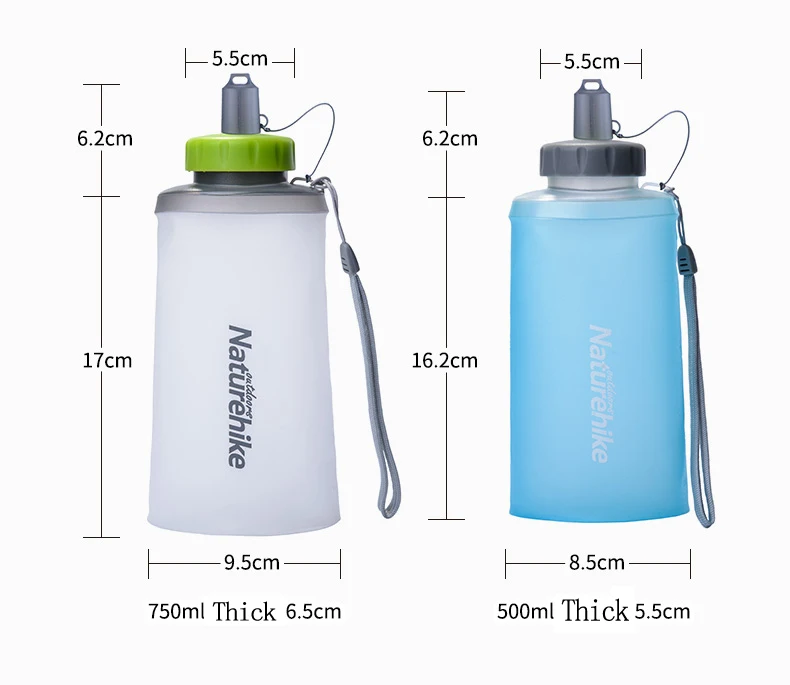Naturehike 500 мл 750 мл Спортивная Складная мягкая фляжка мешок для воды бутылка для воды чашка чайник гидратация пакет мочевого пузыря сумка для воды