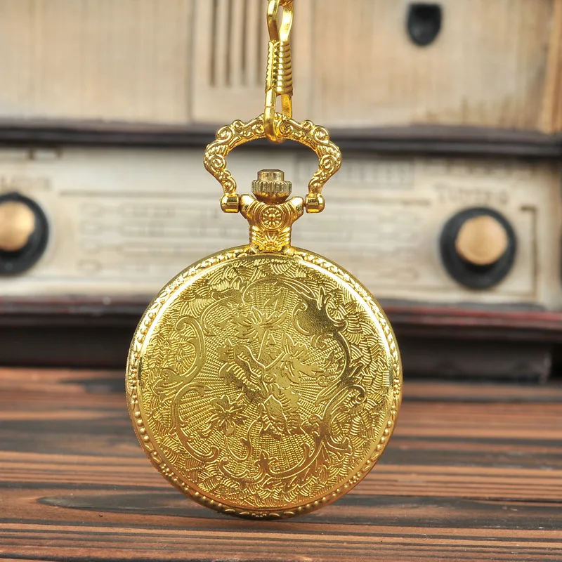 Большие стильные карманные часы в стиле ретро классические толстые рельефные с