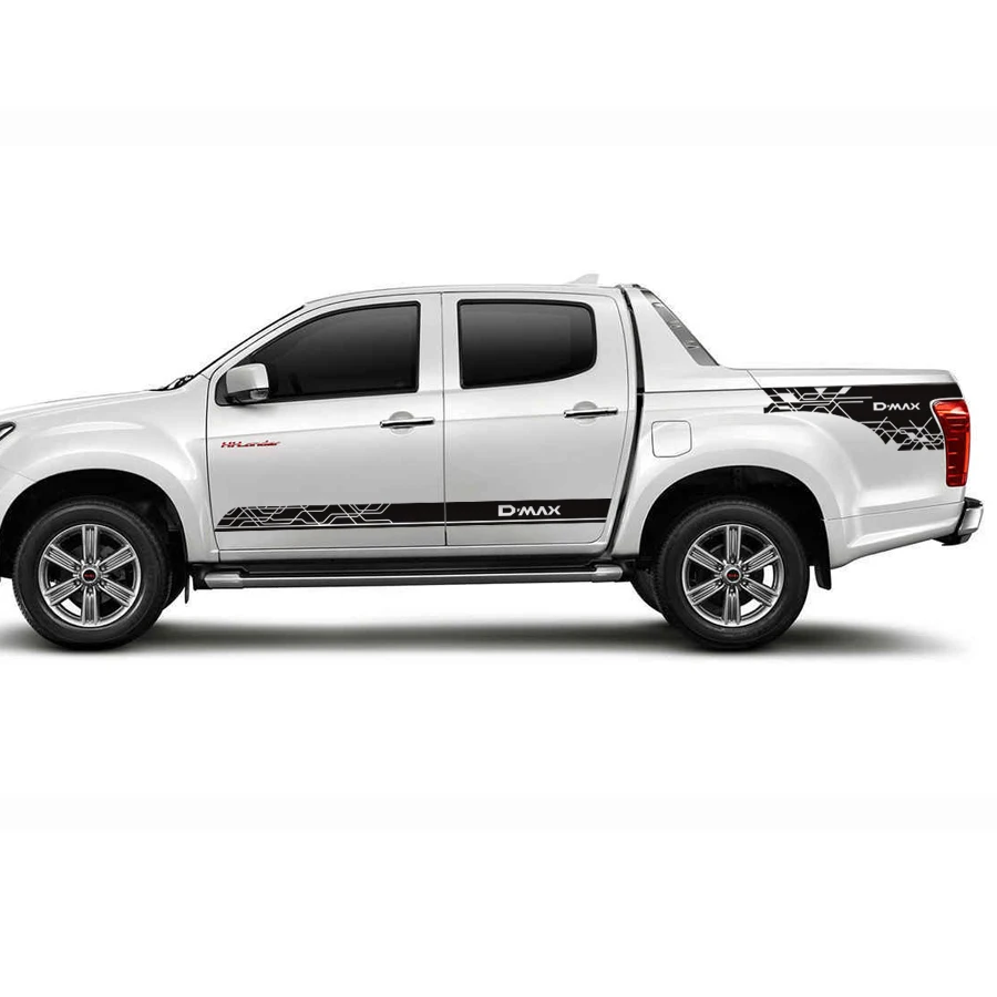 4 шт. боковые двери и задние Контурные линии в полоску графическая виниловая Автомобильная наклейка для isuzu d-max 2012- CABINE CREW 4х4 XRUNER