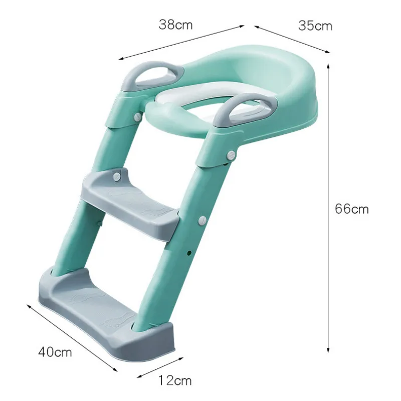 

Folding Infant Potty Seat Urinal Backrest Training Chair with Step Stool Ladder for Baby Toddlers Safe Toilet Potties WF