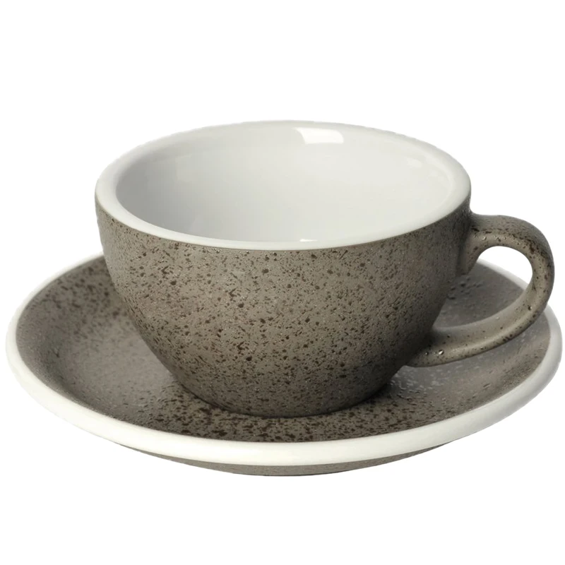 Европейская керамическая кофейная чашка блюдце простота пенька эспрессо латте