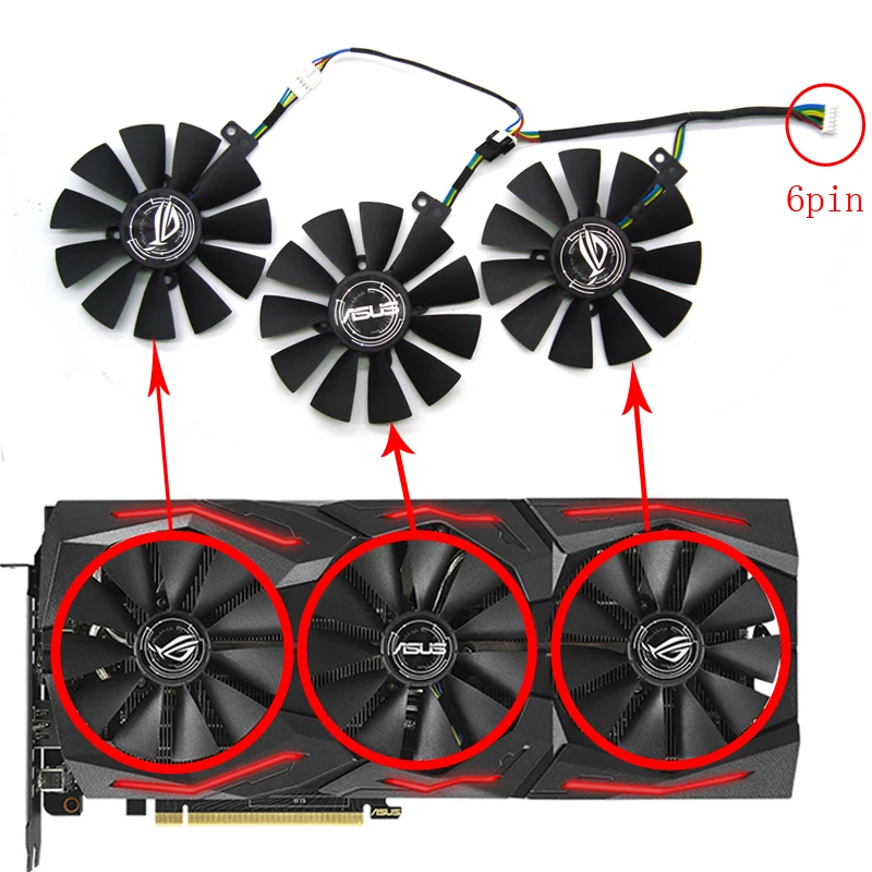 

New 87MM T129215SU T129215SM DC 12V 0.50AMP 4Pin For ASUS GTX980Ti R9 390X 390 GTX1070GraphicsCardFans With Start Stop Function