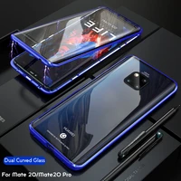 double sided tempered glass case for huawei p30 pro p30 case magnetic metal bumper shockproof case for huawei mate 20 pro funda