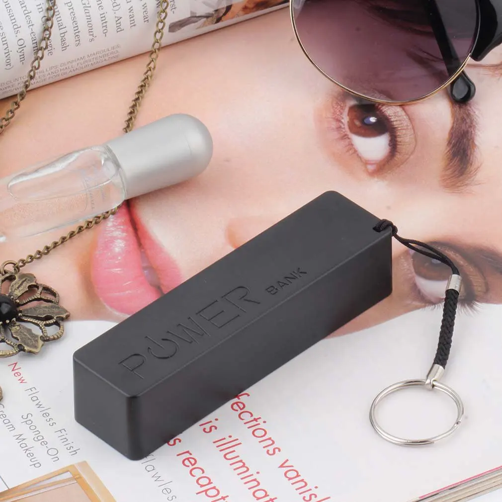 Hot New 1Pc Portable AC/DC Adapters Mobile Power Case Box USB 18650 Battery Cover Key Chain For iPhone Samsung MP3 | Электроника