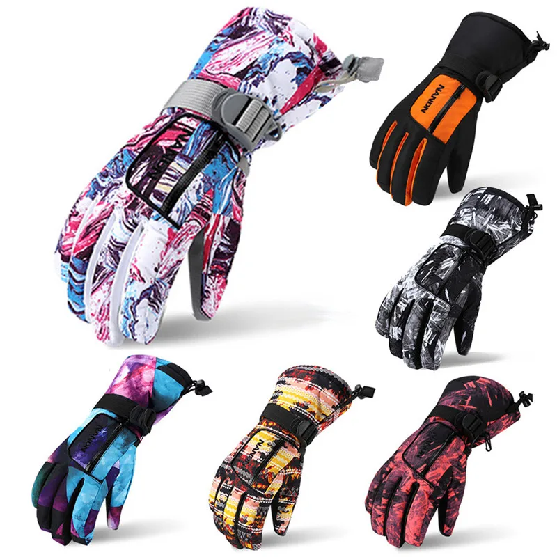 

Зимние теплые перчатки для сноуборда и лыж для мужчин и женщин ветрозащитные водонепроницаемые спортивное снаряжение для верховой езды ал...