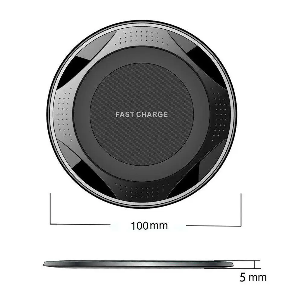 10W Qi Wireless Charger for IPhone X Xs MAX XR 8 Plus Fast Charging Samsung S8 S9 Note 9 USB Phone Pad | Мобильные телефоны и