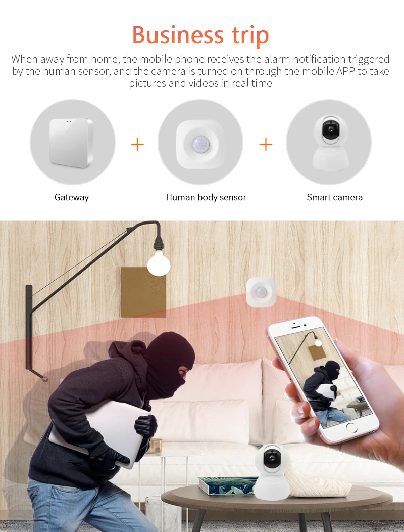 Смарт-детекторы движения Tuya инфракрасные датчики уличная Беспроводная