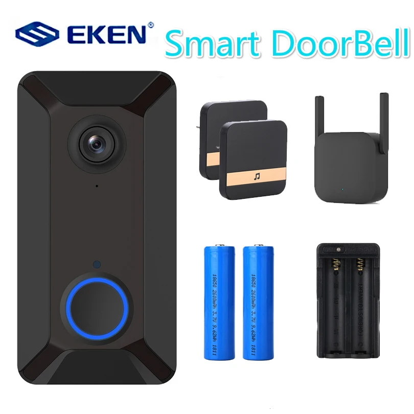 Умный Видеозвонок EKEN V6 с Wi Fi визуальная камера дверным звонком и ночным видением