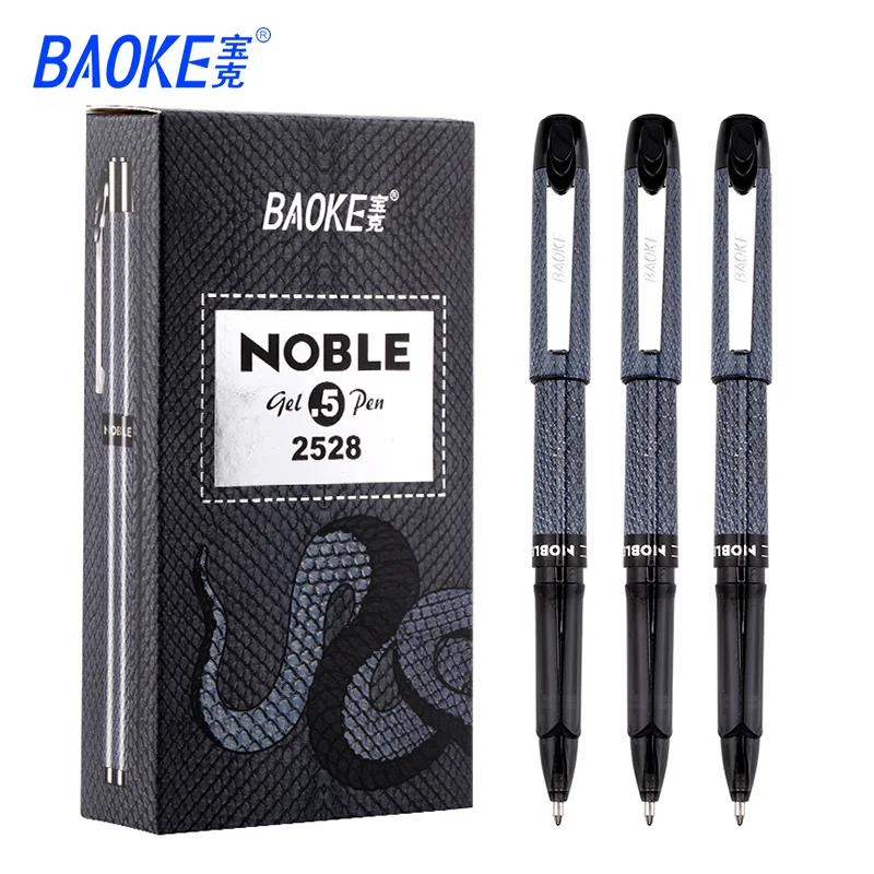 

Офисная ручка Baoke Pc2538, нейтральная ручка 2558 с узором в виде змеи, большой емкости, сменный стержень для подписи мм, для студентов
