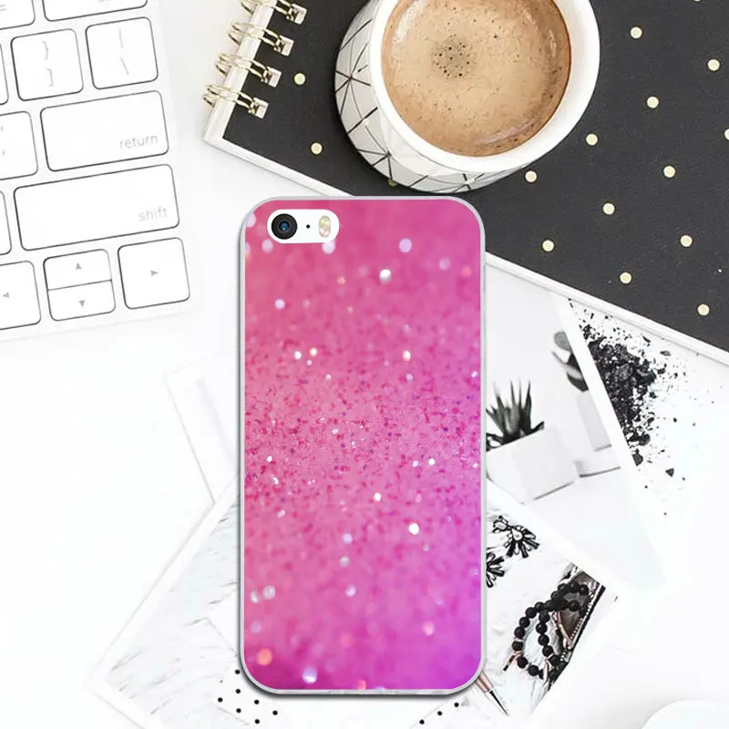 For iPhone 7 8 6s Plus X XR XS Max Phone Cases 5C 5S SE Shell Soft TPU 4 5 6 Cover Pink Background Art | Мобильные телефоны и